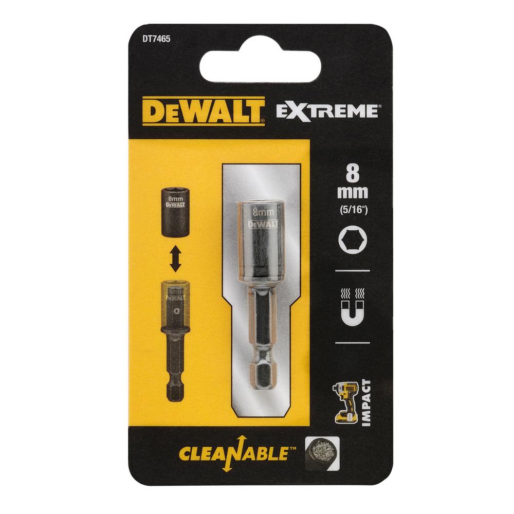 Головка магнитная DeWalt 8мм очищаемая DT7465