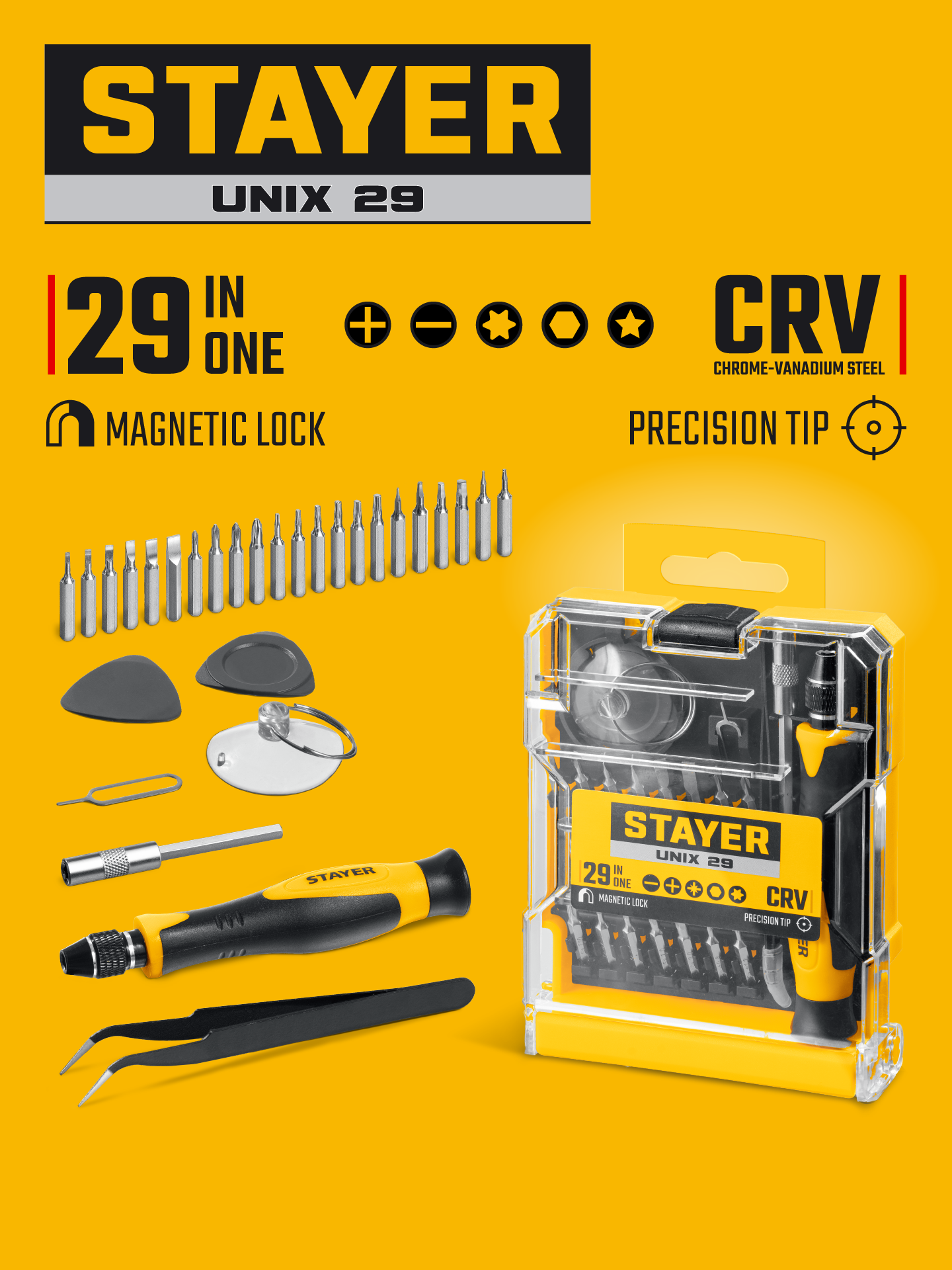 STAYER UNIX-29 набор для точных работ (25614)