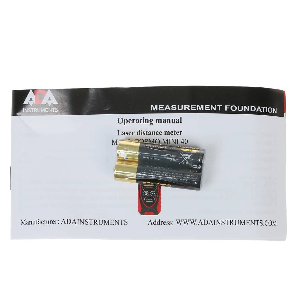 Измеритель длины лазерный ADA Cosmo MINI 40 (Online product)