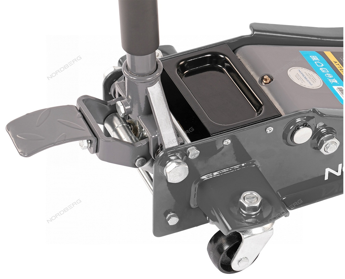 Домкрат подкатной 3,2 т, супернизкий подхват, педаль NORDBERG N32032G