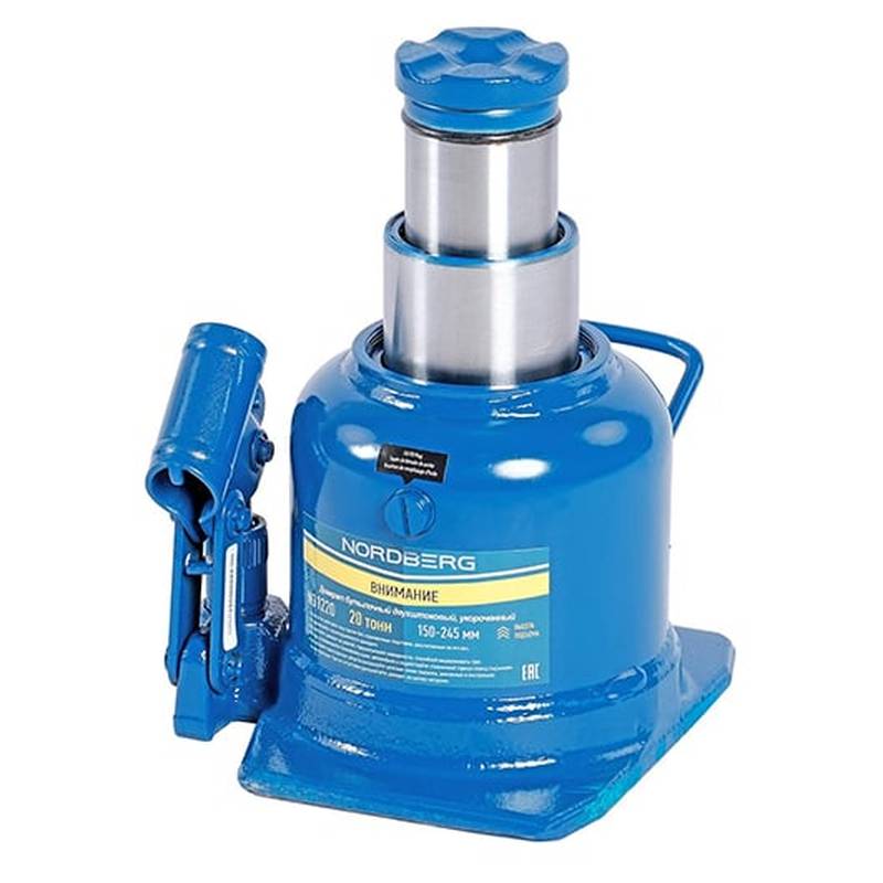 Домкрат бутылочный двухштоковый укороченный  NORDBERG N31220 20 т