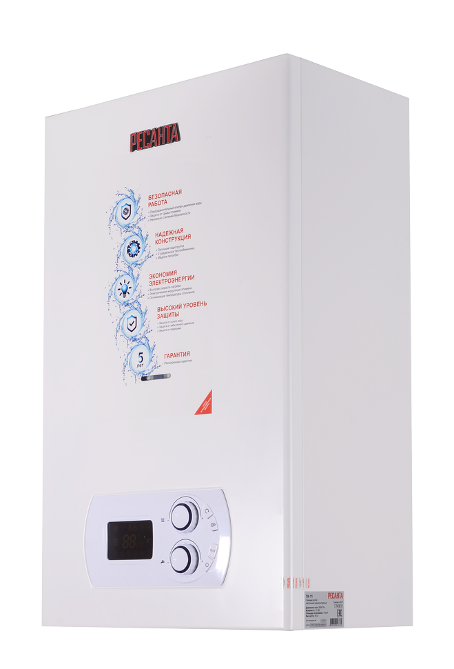 Газовый настенный двухконтурный котел ГК-11 Ресанта