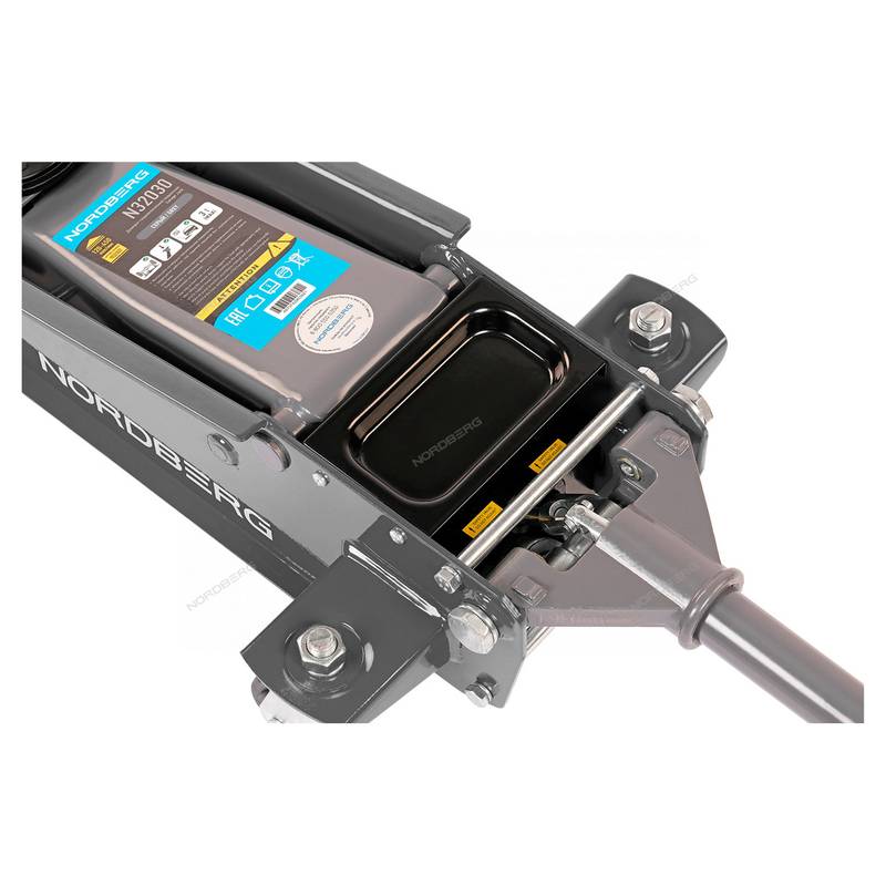 Домкрат подкатной с резиновой насадкой, быстрый подъем NORDBERG N32030G 3 т