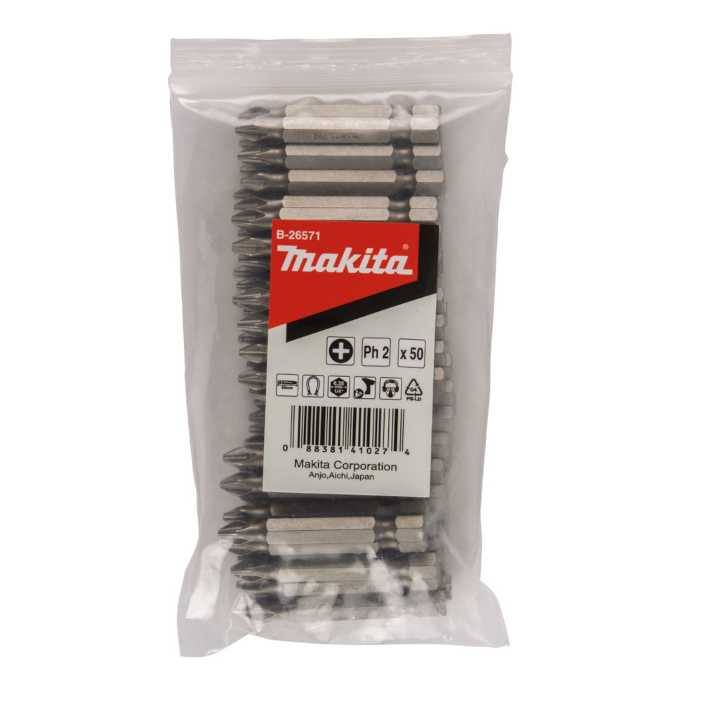 Насадка Makita PH2, 50 мм, E-form (MZ), 50 шт.