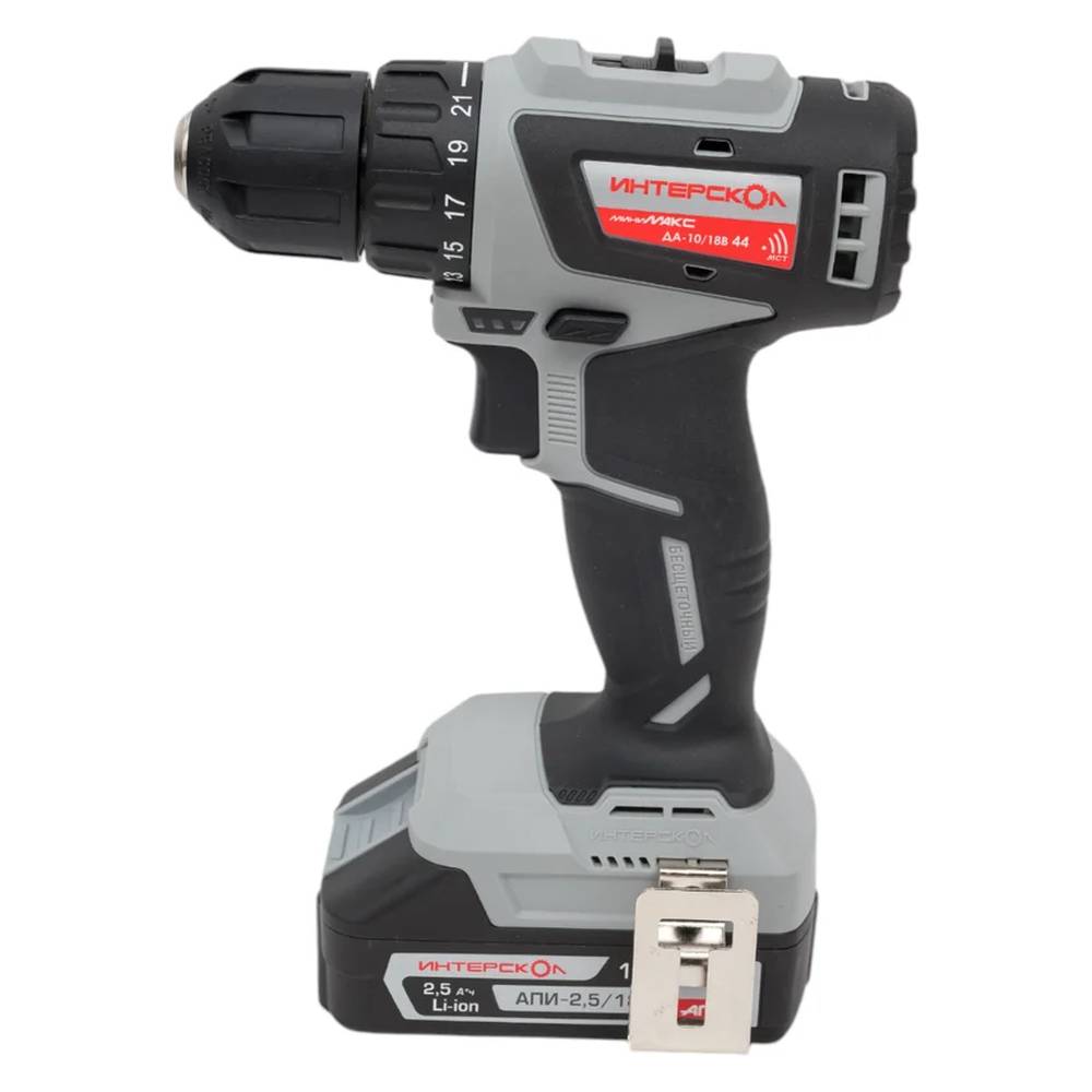 Шуруповерт аккумуляторный ИНТЕРСКОЛ ДА-10/18В МиниМАКС (2 АКК; 2 А*ч, ЗУ)