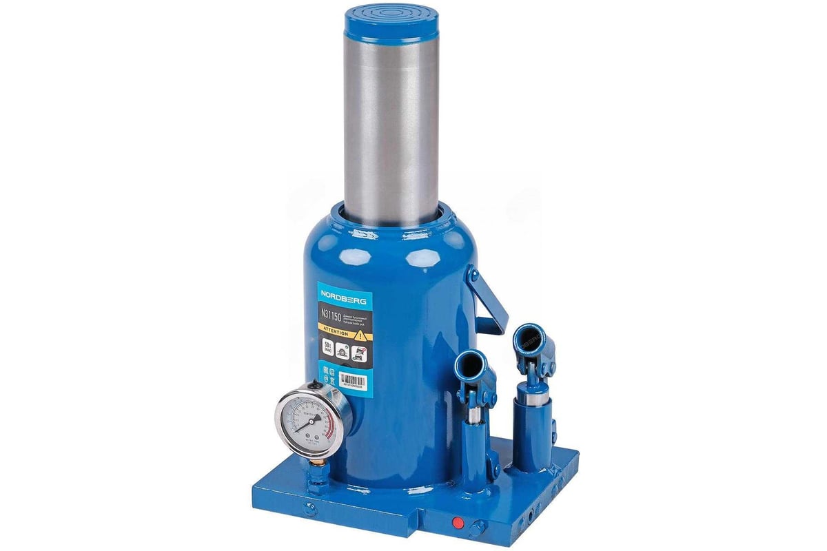 Домкрат бутылочный двухплунжерный, 50 т NORDBERG N31150