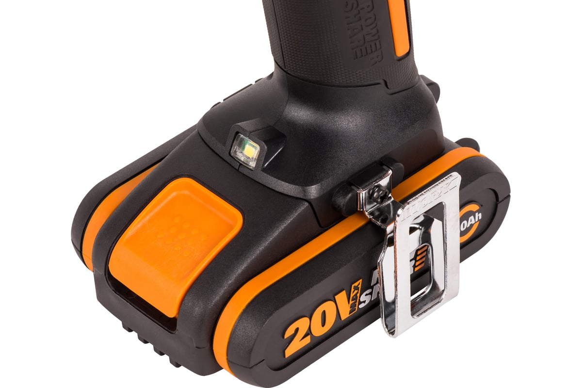 Дрель-шуруповерт аккумуляторная WORX WX100.2, 20В, 2Ач х2, ЗУ 0,4А, сумка