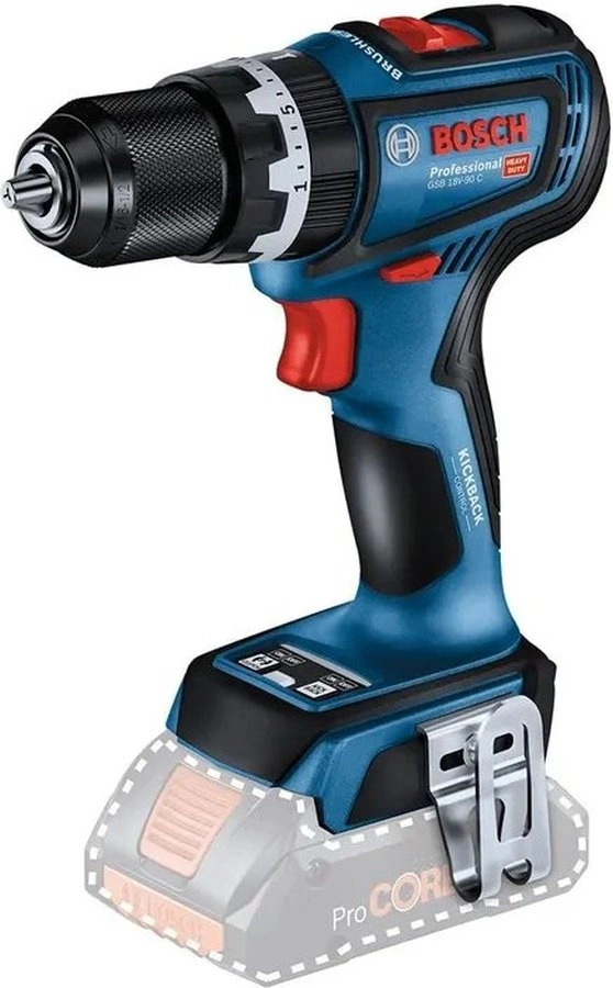 Шуруповерт аккумуляторный Bosch GSR 18V-90 C (б/акк, б/ЗУ)
