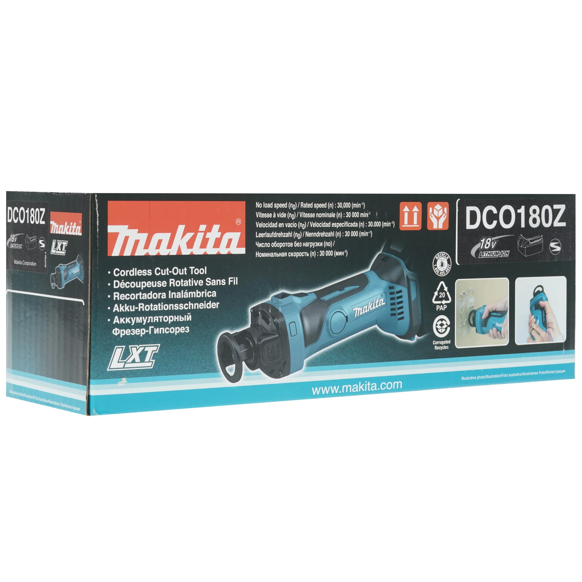 Фрезер кромочный Makita DCO180Z (без акк, без з/у)