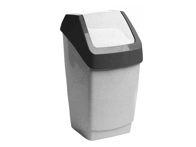 Контейнер для мусора ХАПС 15л (мраморный) IDEA (М2471)