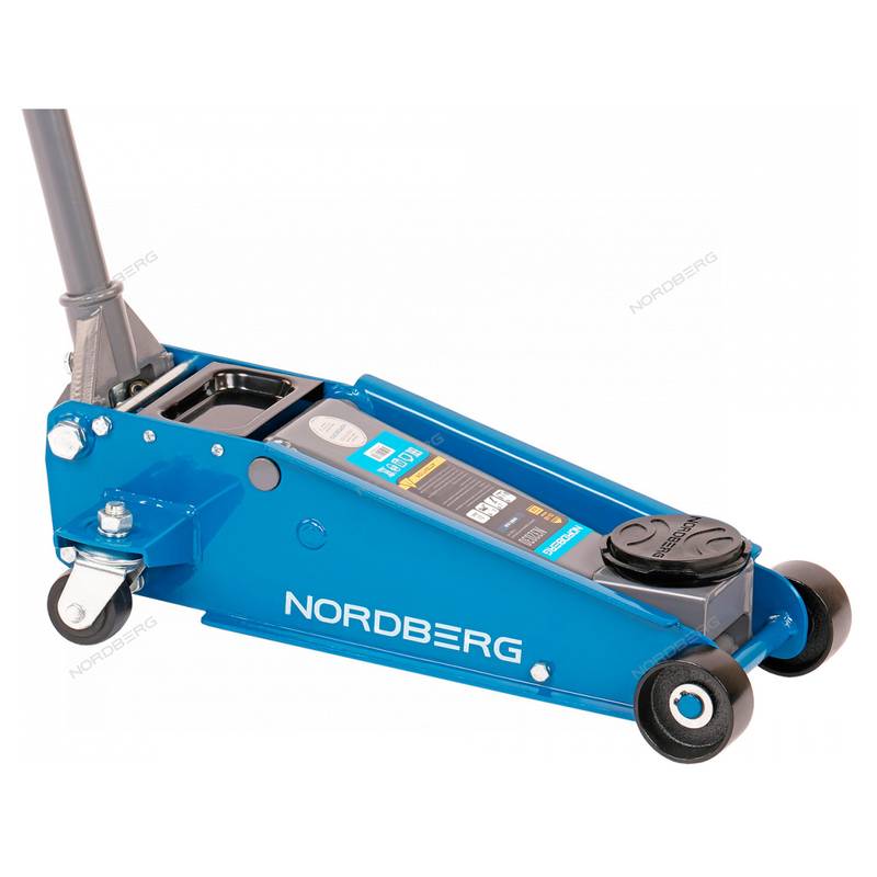 Домкрат подкатной с резиновой насадкой, быстрый подъем NORDBERG N32030 3 т