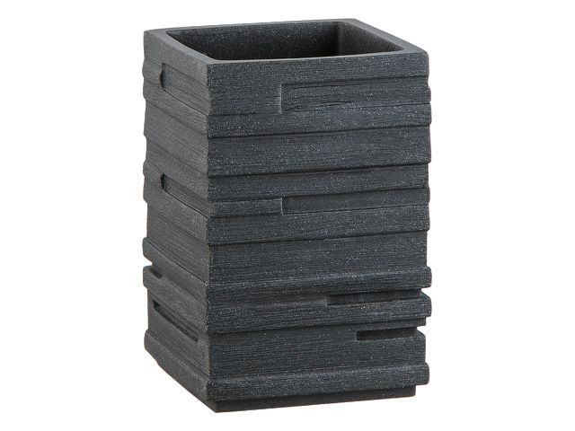 Стакан WEATHERED SAND, черный, PERFECTO LINEA (Композитный материал: полирезин под натуральный камень) (35-151301)