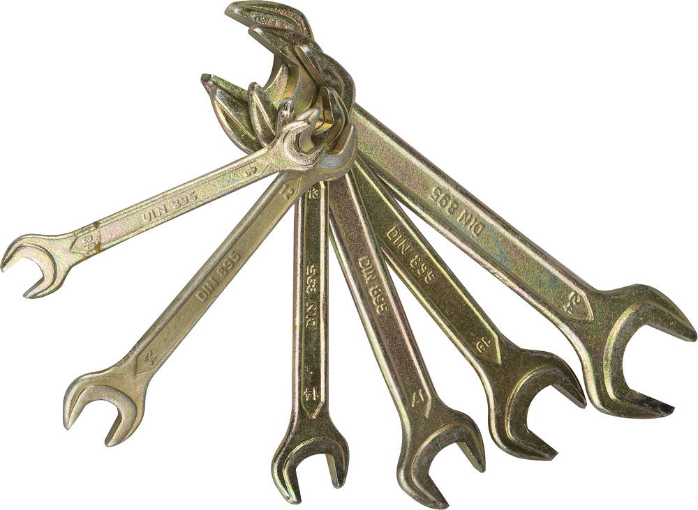 STAYER 6 шт, 8 - 24 мм, набор рожковых гаечных ключей (27041-H6)