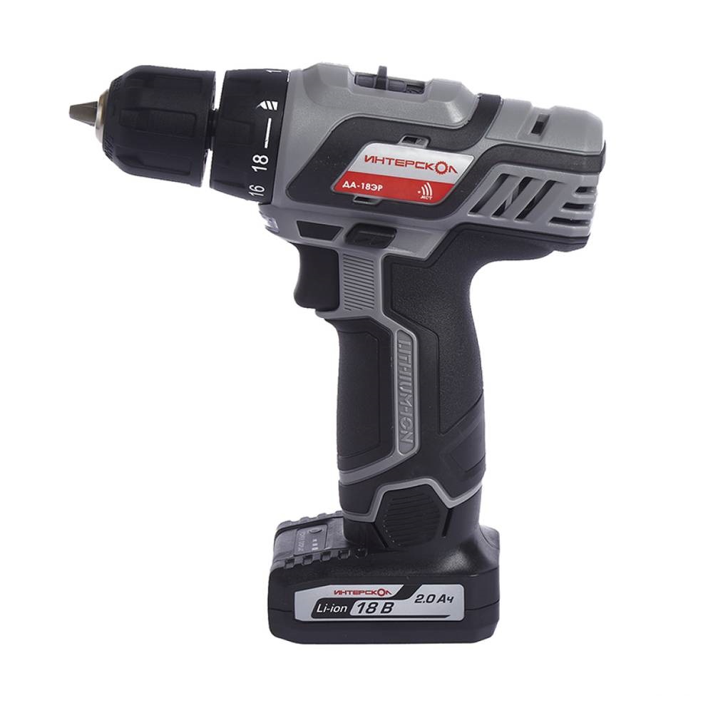 Шуруповерт аккумуляторный ИНТЕРСКОЛ ДА-18 ЭР(1,5ач)