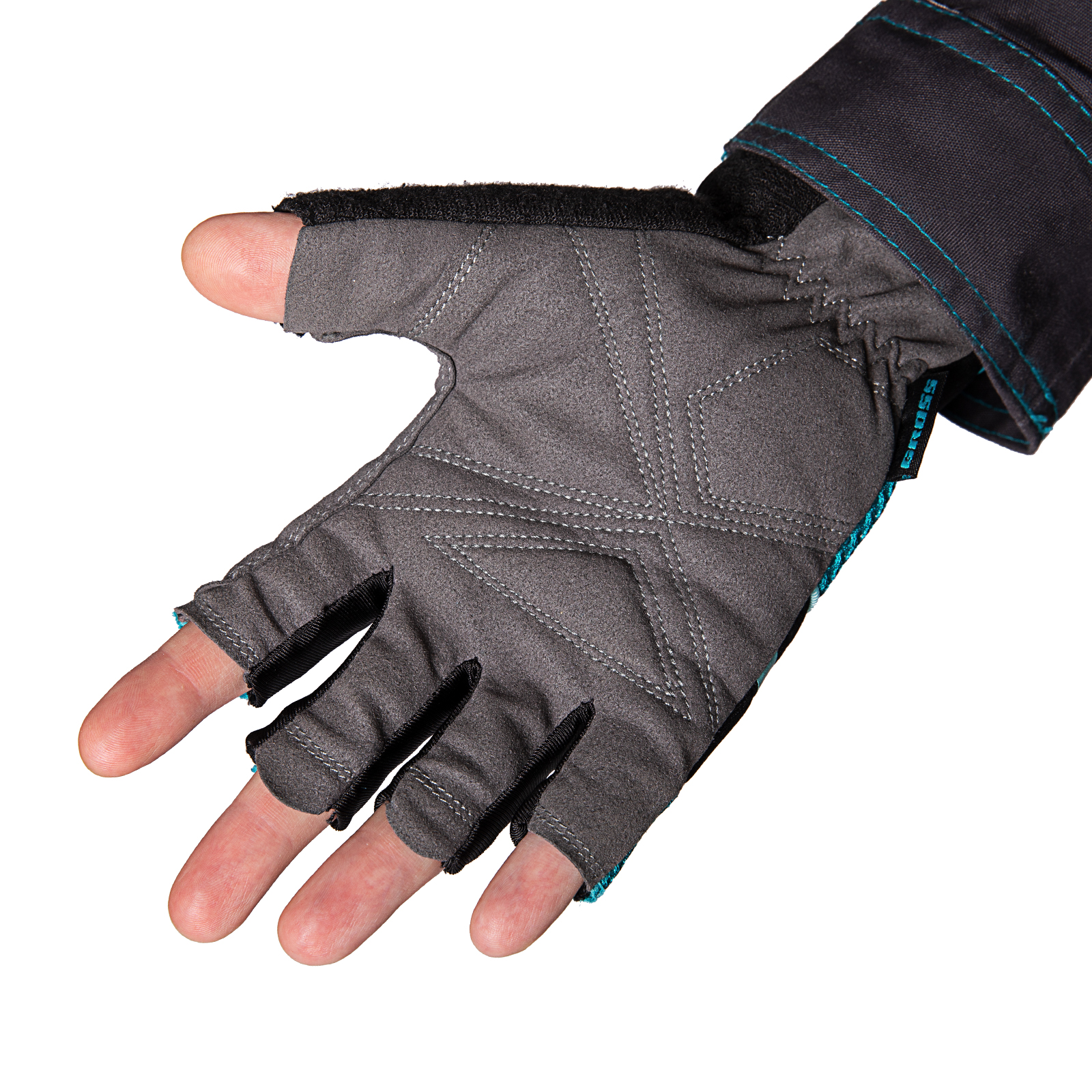 Перчатки комбинированные облегченные, открытые пальцы AKTIV, XL// Gross
