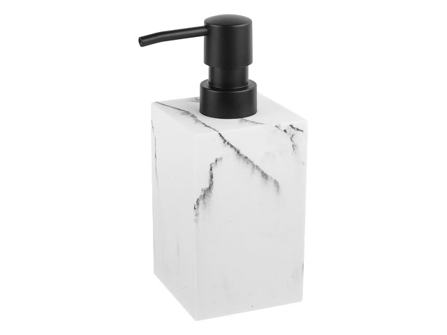 Диспенсер (дозатор) для мыла MARBLE, белый, PERFECTO LINEA (Композитный материал: полирезин под натуральный камень) (35-000001)