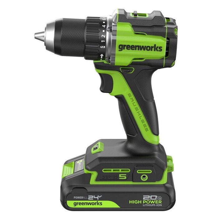 Дрель-шуруповерт аккумуляторная Greenworks DD560, 24V (АКБ 2Ач,ЗУ)