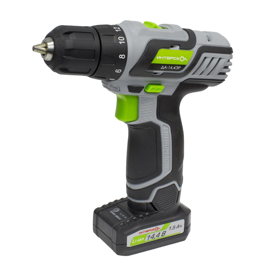 Шуруповерт аккумуляторный ИНТЕРСКОЛ ДА-14,4ЭР для MS