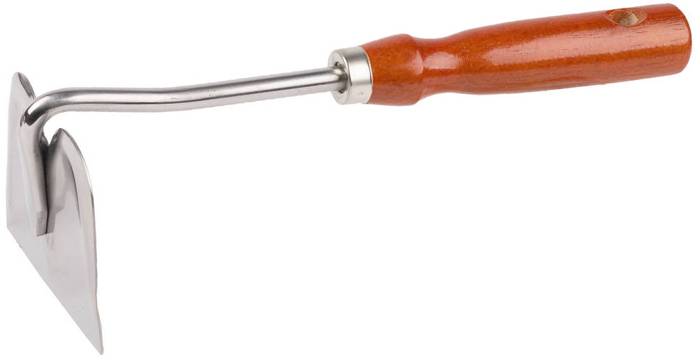 GRINDA 250 мм, прямое лезвие, нержавеющая сталь, деревянная ручка, садовая мотыжка (8-421131)