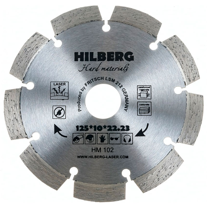 Диск алмазный Hilberg 125*22,23 Hard Materials Лазер HM102