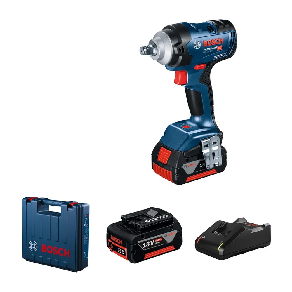 Гайковерт аккумуляторный Bosch GDS 18V-400 (2 акк, з/у)