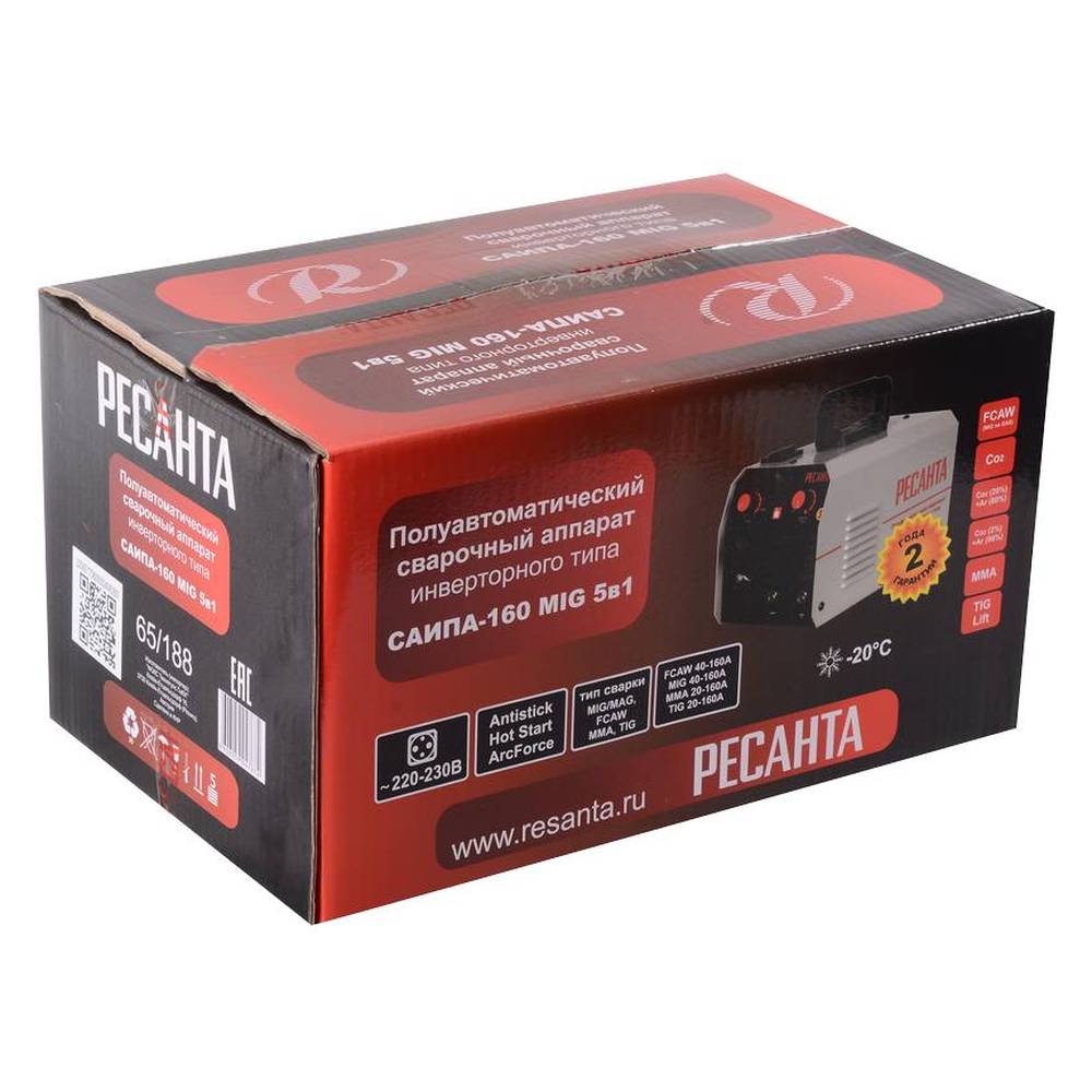 Аппарат сварочный полуавтомат Ресанта САИПА-160 MIG 5в1