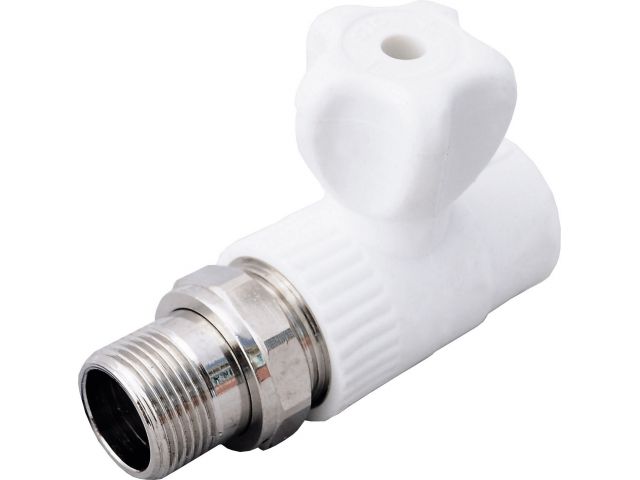 Кран вент. для радиатора ПП 20х1/2" прямой, бел. РТП (10531) (РосТурПласт)