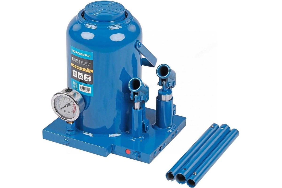 Домкрат бутылочный двухплунжерный, 50 т NORDBERG N31150