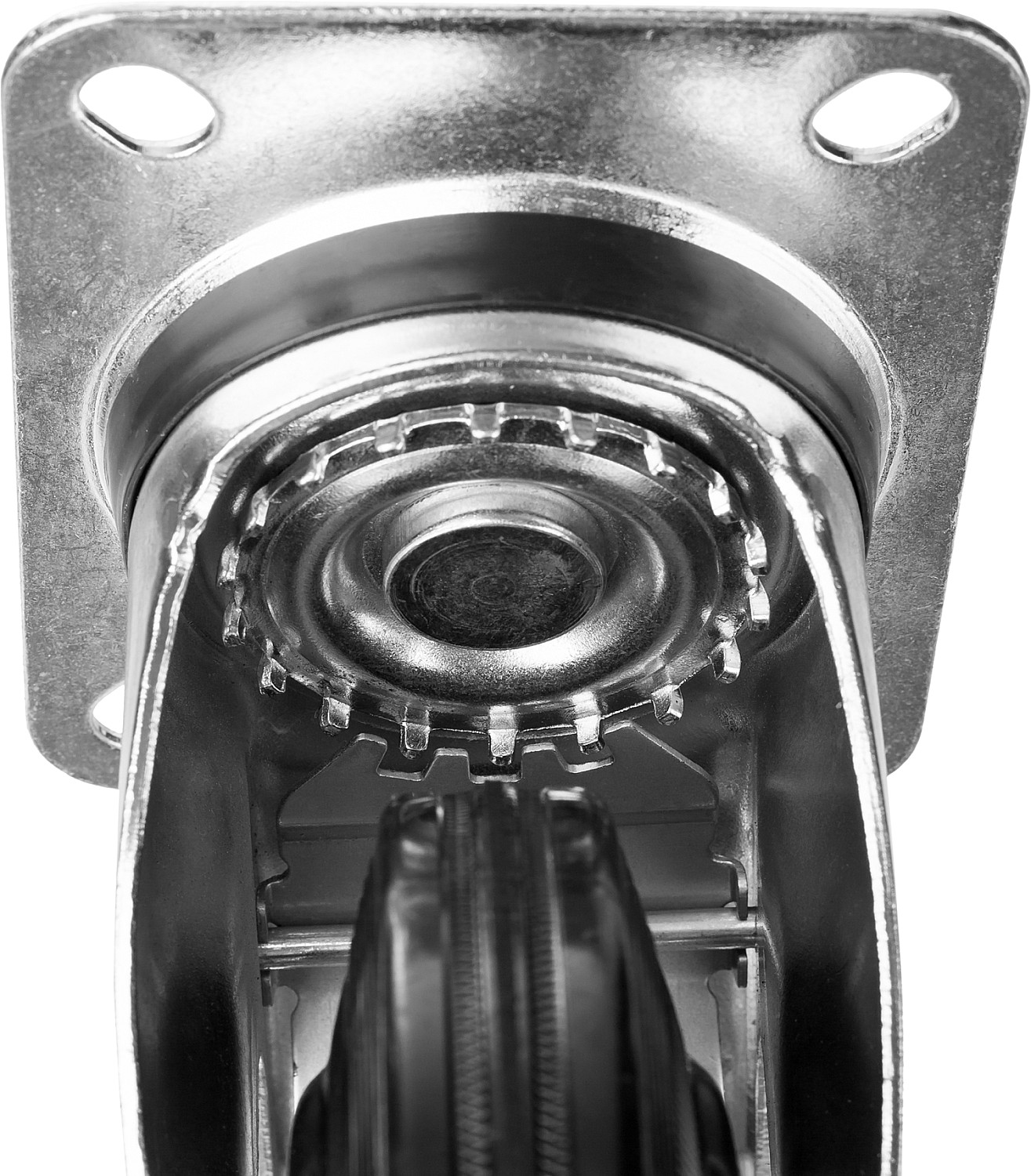 ЗУБР d 200 мм, г/п 185 кг, игольчатый подшипник, резина/металл, поворотное колесо, Профессионал (30936-200-S)