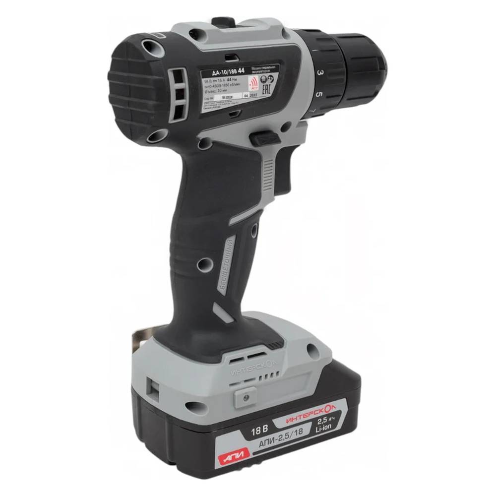 Шуруповерт аккумуляторный ИНТЕРСКОЛ ДА-10/18В МиниМАКС (2 АКК; 2 А*ч, ЗУ)