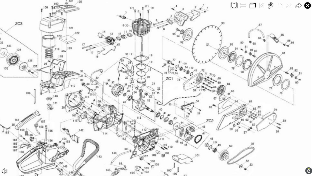 Комплект запчастей бензорез GC 3540