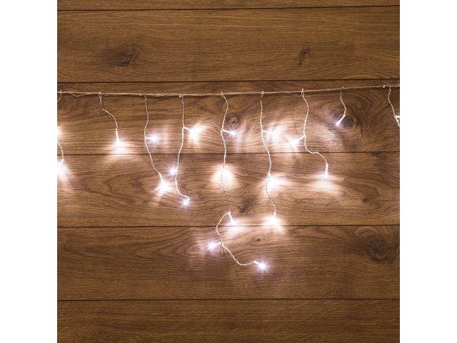 Гирлянда светодиодная "Бахрома" 1.8 х0.5 м, прозрачн. провод, 48 LED, 230 В, диоды белые, не соедин.
