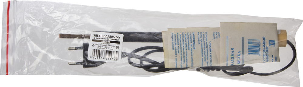 ЭПЦН Россия, 65 Вт, электропаяльник с деревянной рукояткой (55407-65)