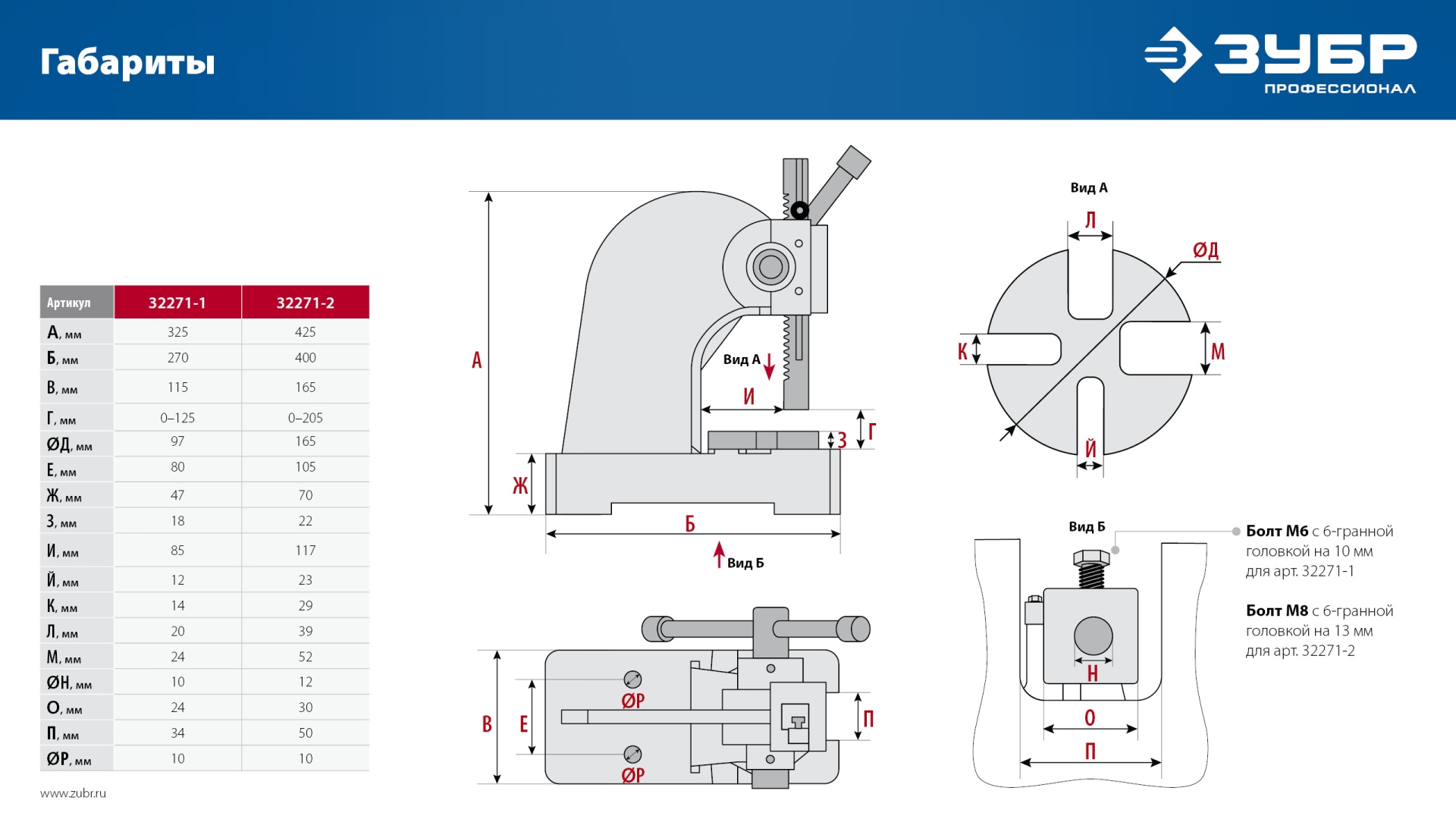 ЗУБР РП-2, 2 т, реечный пресс (32271-2)