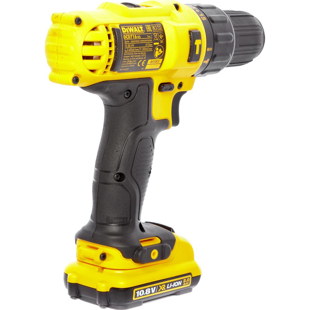 Шуруповерт аккумуляторный DeWalt DCD716D2-QW
