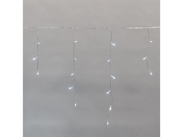 Гирлянда "Айсикл" 5х0,6 м, 112LED, IP44, прозрачный ПВХ, цвет свечения белый NEON-NIGHT