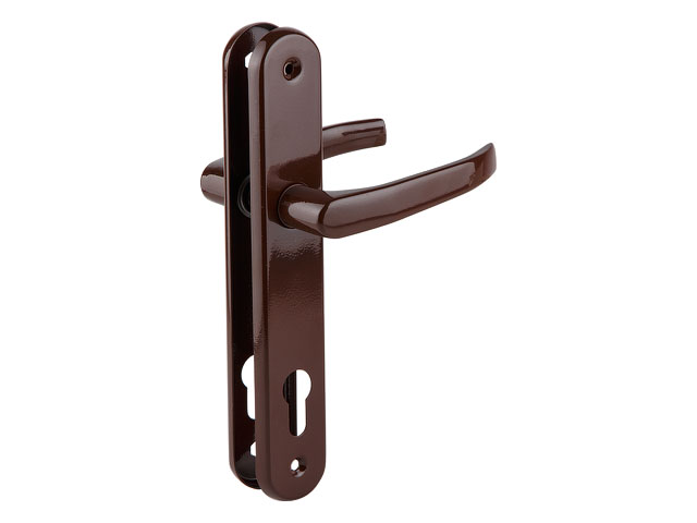 Ручка дверная LENOX 90WB на длинной планке (коричн.)