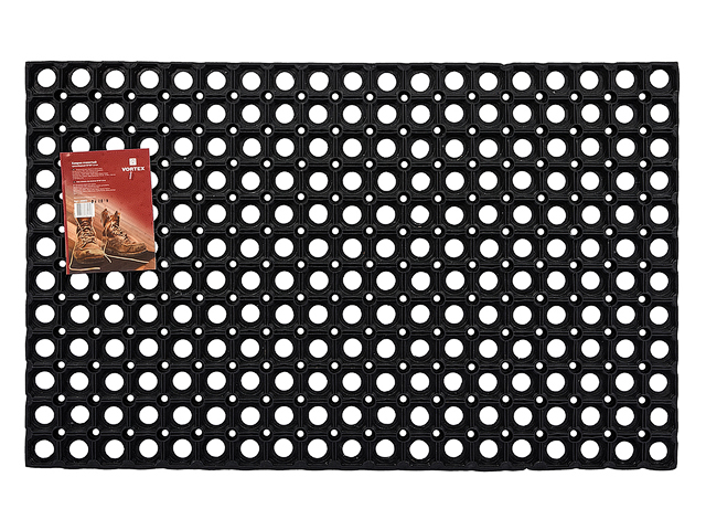 Коврик придверный ячеистый, грязесборный, 50х80х1,6 см, черный, VORTEX (20002) (ВОРТЕКС)