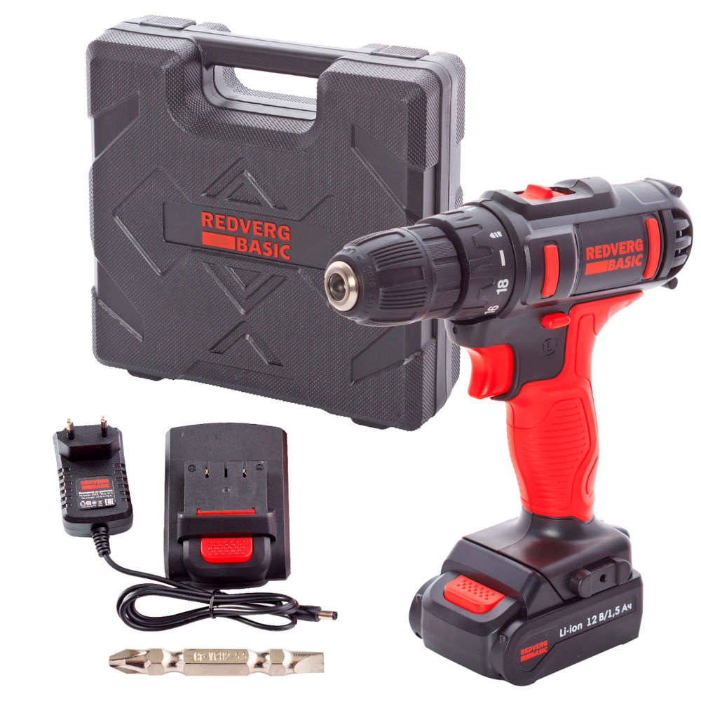 Шуруповерт аккумуляторный REDVERG Basic SD12LE/2-2S