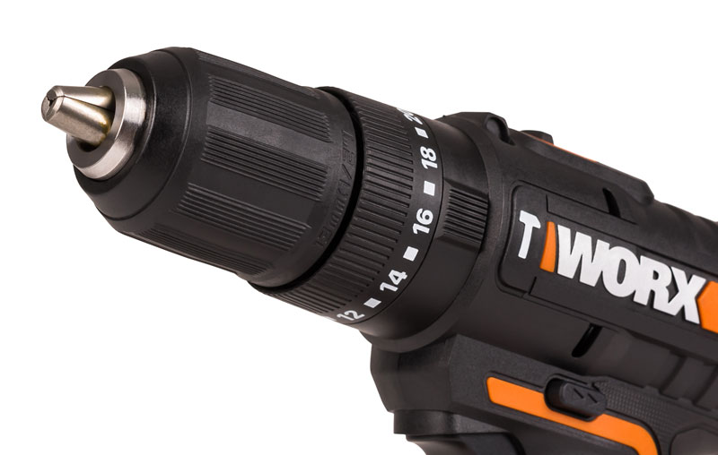 Дрель-шуруповерт ударная аккумуляторная WORX WX370, 50Нм, 20В, 2Ач x2, ЗУ 2А, кейс