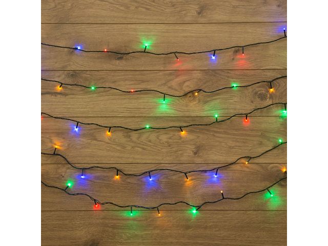 Гирлянда "Твинкл Лайт" 10 м, темно-зеленый ПВХ, 80 LED, цвет мультиколор NEON-NIGHT
