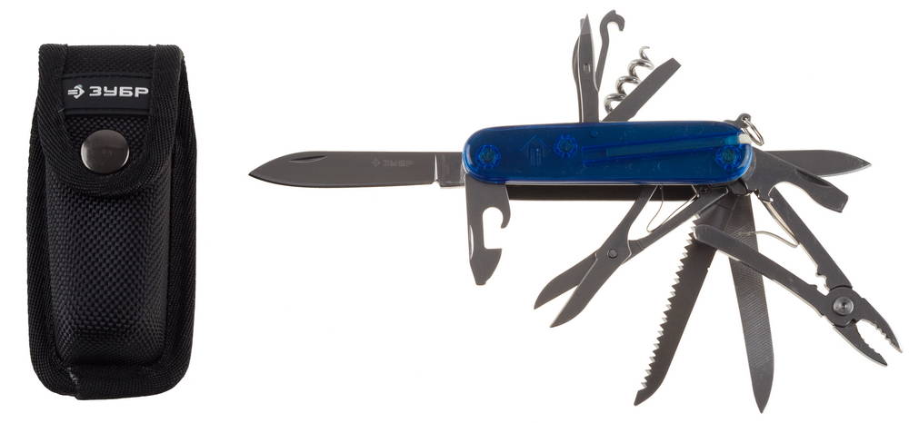 ЗУБР 16 в 1, складной, пластиковая рукоятка, мультитул, многофункциональный нож (47786)