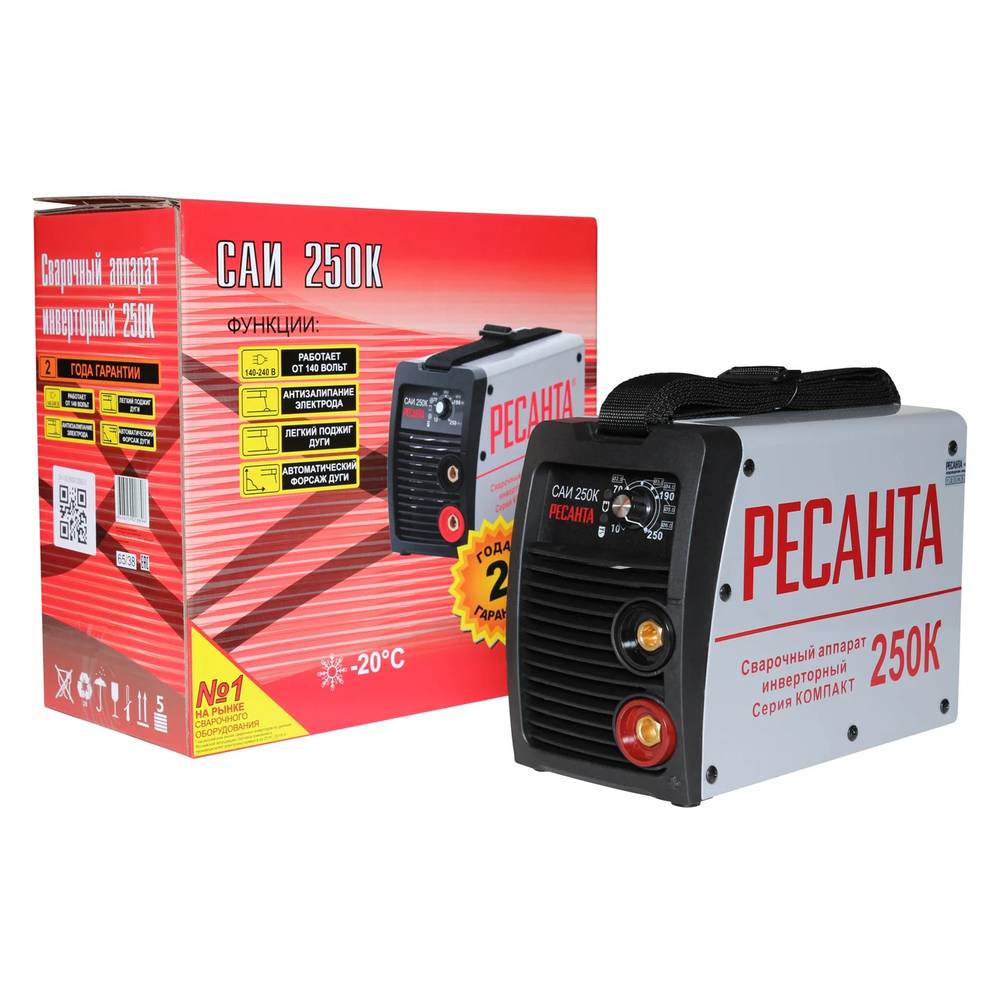 Аппарат сварочный  инверторный Ресанта САИ 250К (компакт)