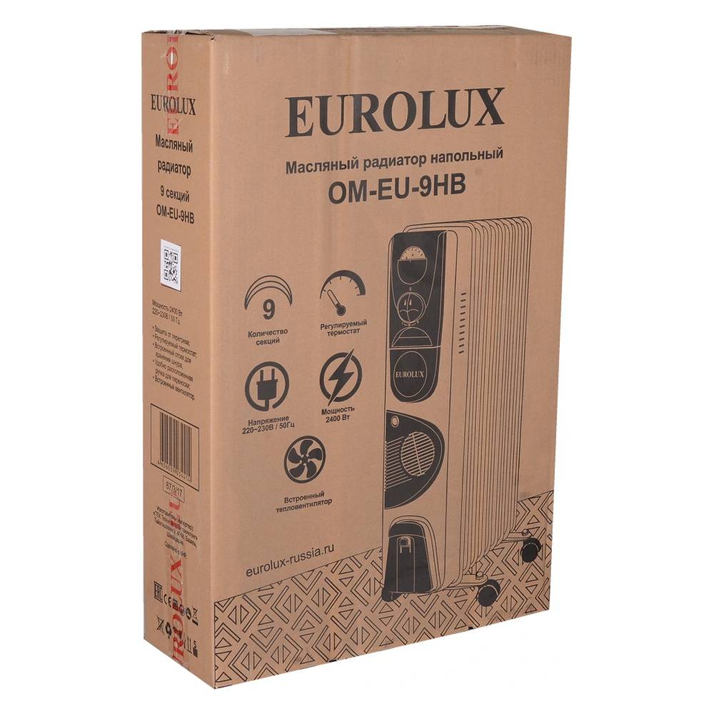 Масляный радиатор ОМ-EU-9НВ Eurolux
