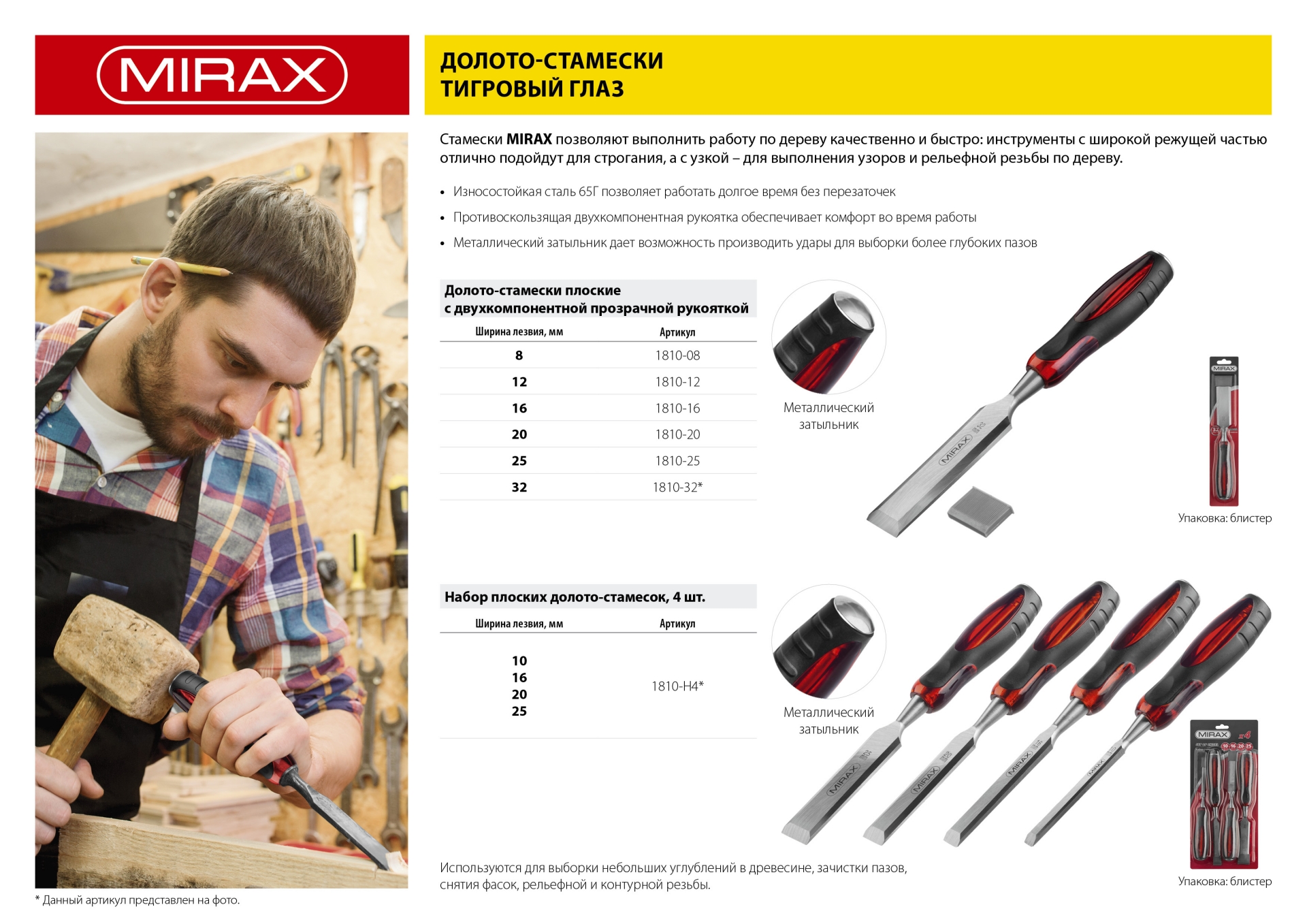 MIRAX 25 мм, стамеска-долото (1810-25)