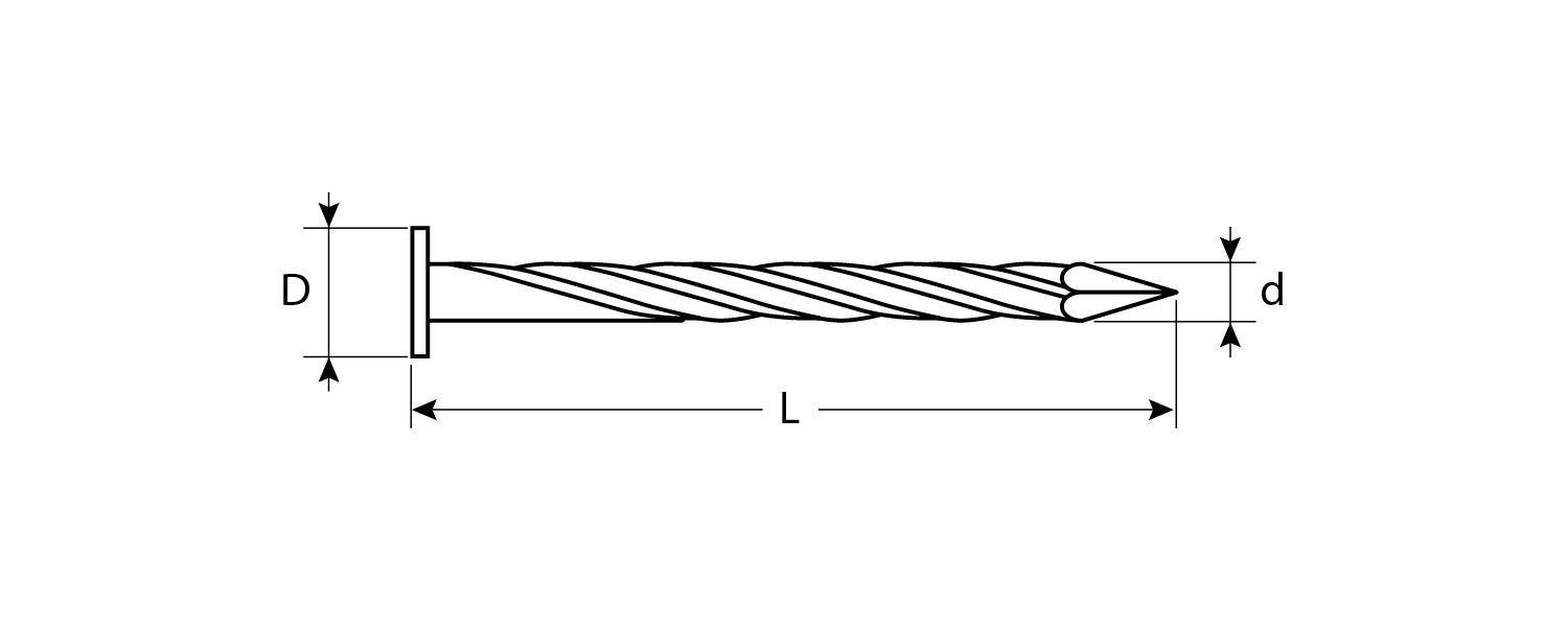 ЗУБР 40 x 2.8 мм, цинк, 38 шт, винтовые гвозди (4-305276-28-040)