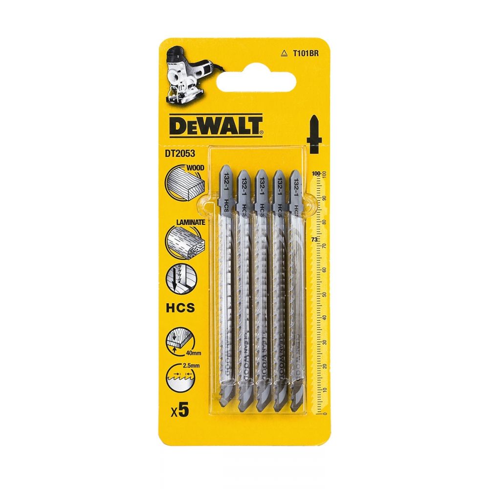 Набор пилок для лобзика T101BR DeWalt 5шт (DT2053)