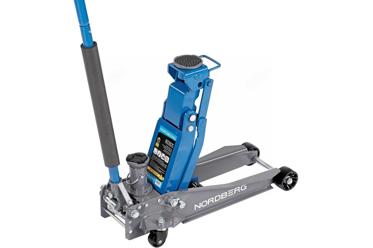 Домкрат подкатной 2 / 3 т с изменяемой высотой подхвата и регулируемой проставкой NORDBERG N32025