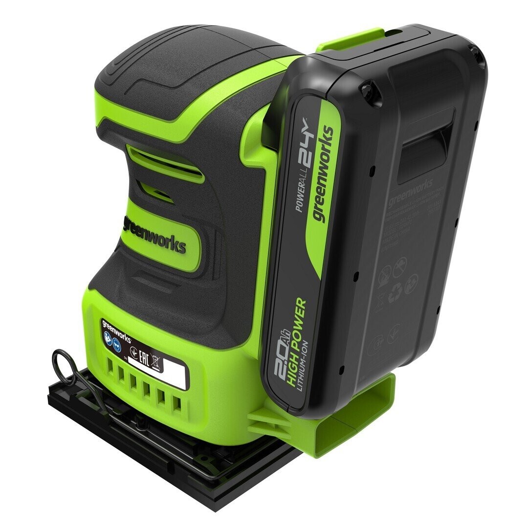 Машина плоскошлифовальная аккумуляторная Greenworks G24SS14, 24V