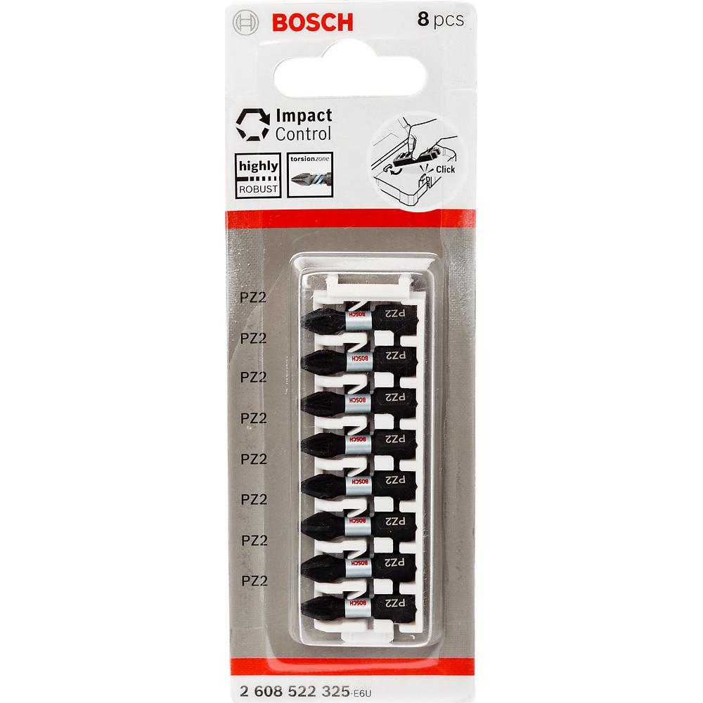 Набор бит Bosch 8шт Pz 2/25 ударных (325)